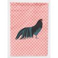 Carolines Treasures Sumatra Chicken Pink Check Garden Flag BB7833GF